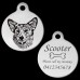 Welsh Corgi Engraved 31mm Large Round Pet Dog ID Tag